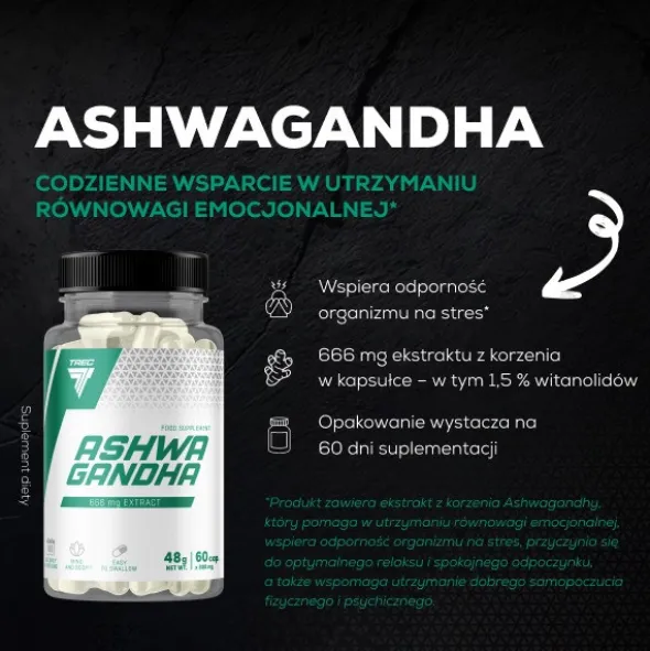 ASHWAGANDHA | ekstrakt z korzenia Ashwagandhy 1,5%