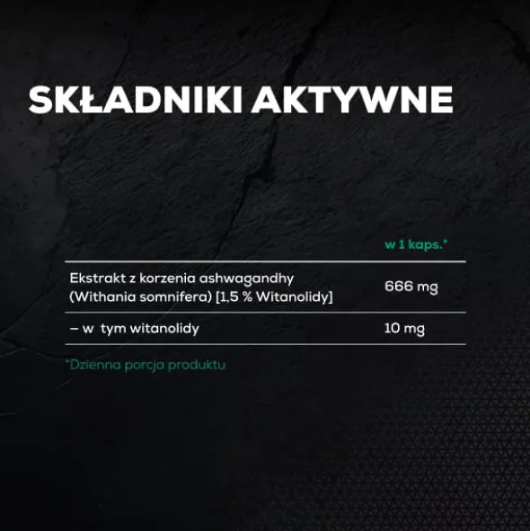 ASHWAGANDHA | ekstrakt z korzenia Ashwagandhy 1,5%