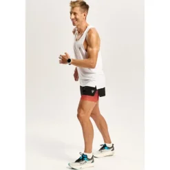 Biały męski top biegowy TW ENDURANCE SINGLET TOP 170 M TREC WHITE