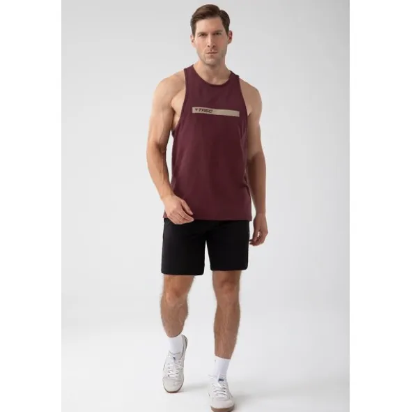 Bordowy tank top męski TW BASIC TANK TOP 181 M BURGUNDY
