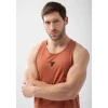 Brązowy tank top męski BASIC TANK TOP 150 TREC BROWN