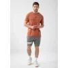 Brązowy T-shirt męski BASIC TSHIRT 150 T BROWN