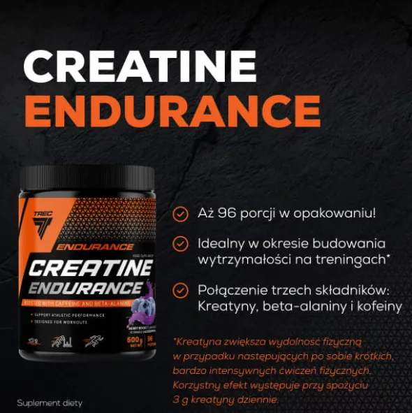 Creatine Endurance - Monohydrat kreatyny z beta alaniną i kofeiną