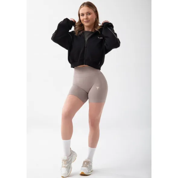 Czarna bluza damska oversize TW BASIC TRECGIRL HOODIE 198 BLACK