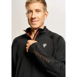 Czarna bluza męska outdoor TW ENDURANCE SWEATSHIRT 170 M TREC BLACK