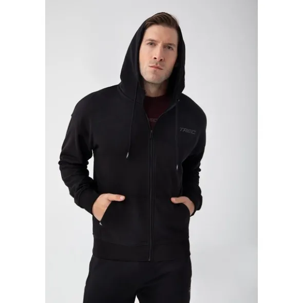Czarna bluza rozpinana męska TW BASIC HOODIE ZIP 182 M BLACK