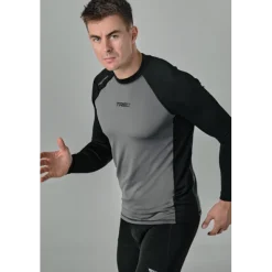 Czarno-szara koszulka męska z długim rękawem PRO SERIES RASHGUARD LONG 124 GRAPHITE