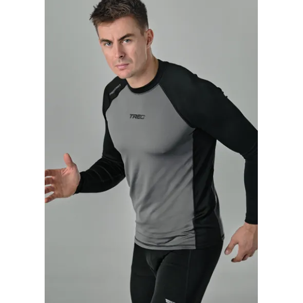 Czarno-szara koszulka męska z długim rękawem PRO SERIES RASHGUARD LONG 124 GRAPHITE