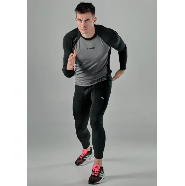 Czarno-szara koszulka męska z długim rękawem PRO SERIES RASHGUARD LONG 124 GRAPHITE