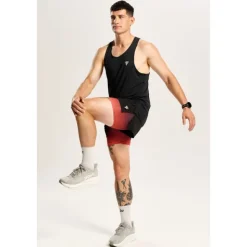 Czarny męski top biegowy TW ENDURANCE SINGLET TOP 170 M TREC BLACK