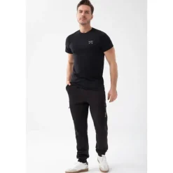 Czarny męski T-shirt slim fit TW BASIC TSHIRT 194 M BLACK