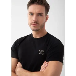 Czarny męski T-shirt slim fit TW BASIC TSHIRT 194 M BLACK