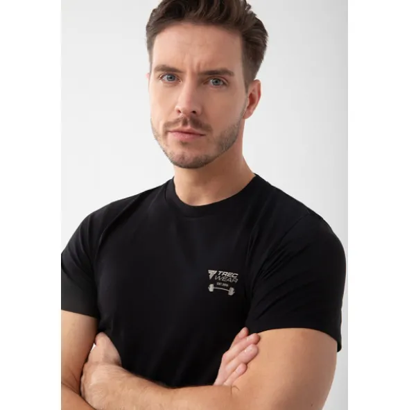 Czarny męski T-shirt slim fit TW BASIC TSHIRT 194 M BLACK