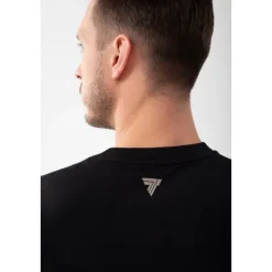 Czarny męski T-shirt slim fit TW BASIC TSHIRT 194 M BLACK
