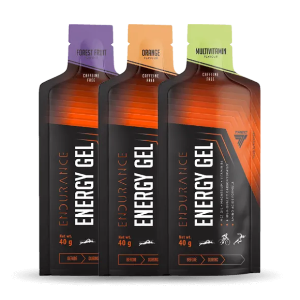 Żel energetyczny ENERGY GEL 9 sztuk mix trzech smaków - pomarańczowy, owoce leśne, multiwitamina