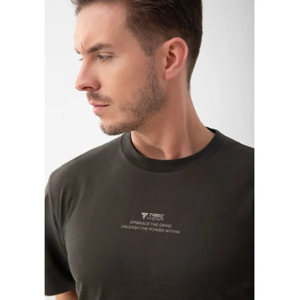 Grafitowy T-shirt męski TW Basic TSHIRT OVERSIZE 192 M GRAPHITE