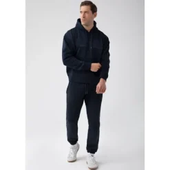 Granatowa bluza męska z kapturem TW BASIC HOODIE 184 M NAVY