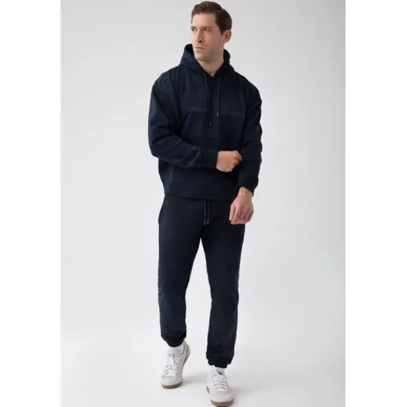Granatowa bluza męska z kapturem TW BASIC HOODIE 184 M NAVY