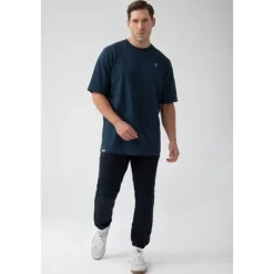 Granatowy T-shirt męski TW BASIC TSHIRT OVERSIZE 180 M NAVY