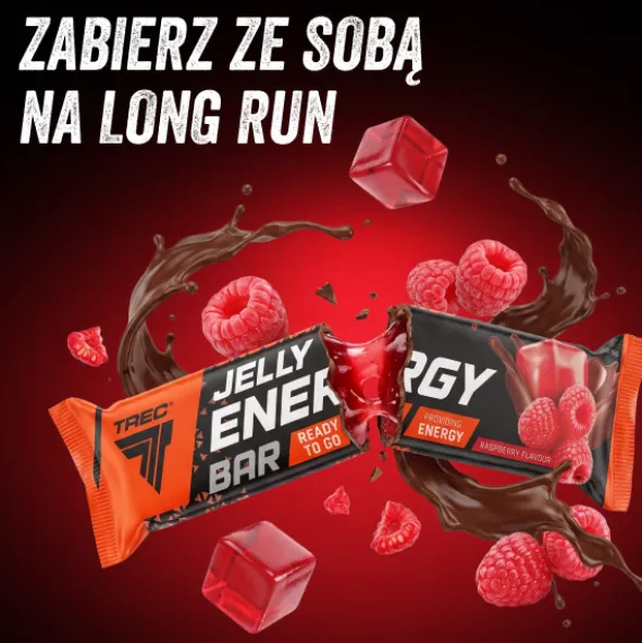 JELLY ENERGY BAR RASPBERRY FLAVOUR - Baton z galaretką