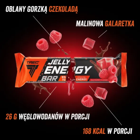 JELLY ENERGY BAR RASPBERRY FLAVOUR - Baton z galaretką