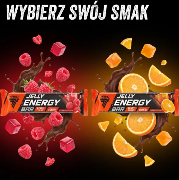 JELLY ENERGY BAR RASPBERRY FLAVOUR - Baton z galaretką