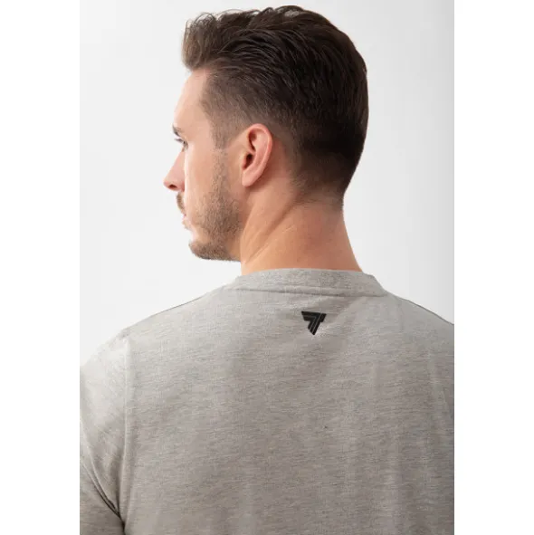 Melanżowy T-shirt męski slim fit TW BASIC TSHIRT 196 M GREY