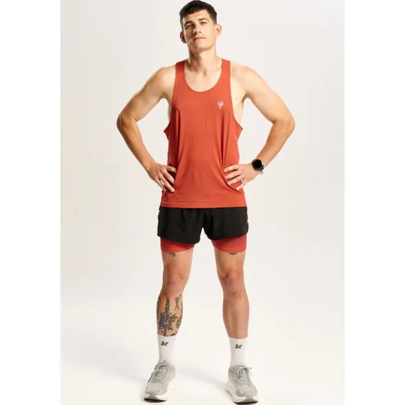Pomarańczowy męski top biegowy TW ENDURANCE SINGLET TOP 170 M TREC ORANGE