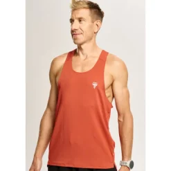 Pomarańczowy męski top biegowy TW ENDURANCE SINGLET TOP 170 M TREC ORANGE