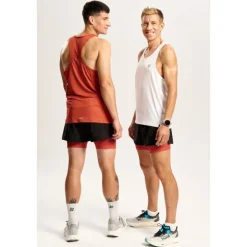 Pomarańczowy męski top biegowy TW ENDURANCE SINGLET TOP 170 M TREC ORANGE