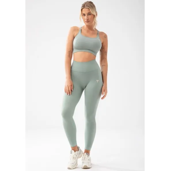 Stanik sportowy w kolorze szałwiowej zieleni TRECGIRL SPORT BRA 160 GREEN