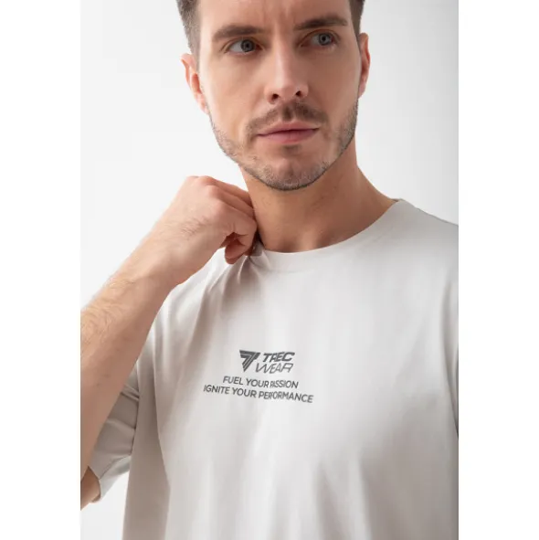 Szary T-shirt męski TW BASIC TSHIRT OVERSIZE 193 M GREY