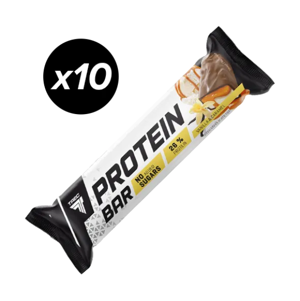 Zestaw 10 batonów białkowych waniliowo-karmelowych PROTEIN BAR VANILLA & CARAMEL