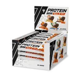 Zestaw batonów proteinowych nugatowo-karmelowych w mlecznej czekoladzie PROTEIN BAR NOUGAT & CARAMEL x 24 szt.