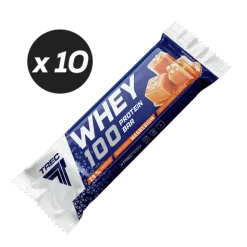 Zestaw 10 batonów proteinowych WHEY 100 PROTEIN BAR SALTY CARAMEL FLAVOUR