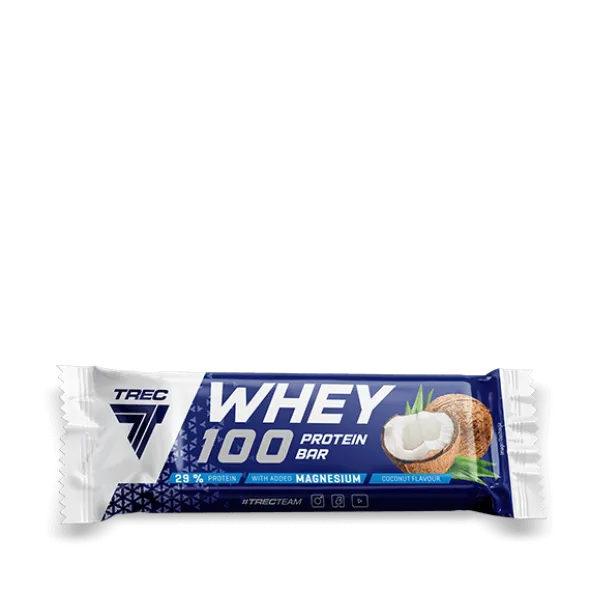 Zestaw 28 batonów proteinowych WHEY 100 PROTEIN BAR COCONUT FLAVOUR