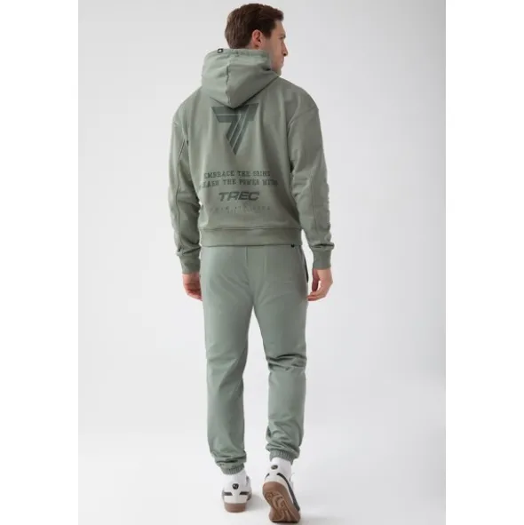 Zielona bluza męska z kapturem TW BASIC HOODIE 183 M GREEN