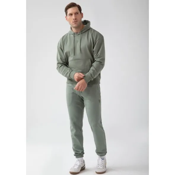 Zielona bluza męska z kapturem TW BASIC HOODIE 183 M GREEN