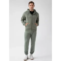 Zielona bluza rozpinana męska TW BASIC HOODIE ZIP 180 M GREEN