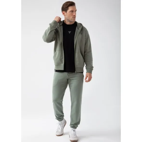 Zielona bluza rozpinana męska TW BASIC HOODIE ZIP 180 M GREEN