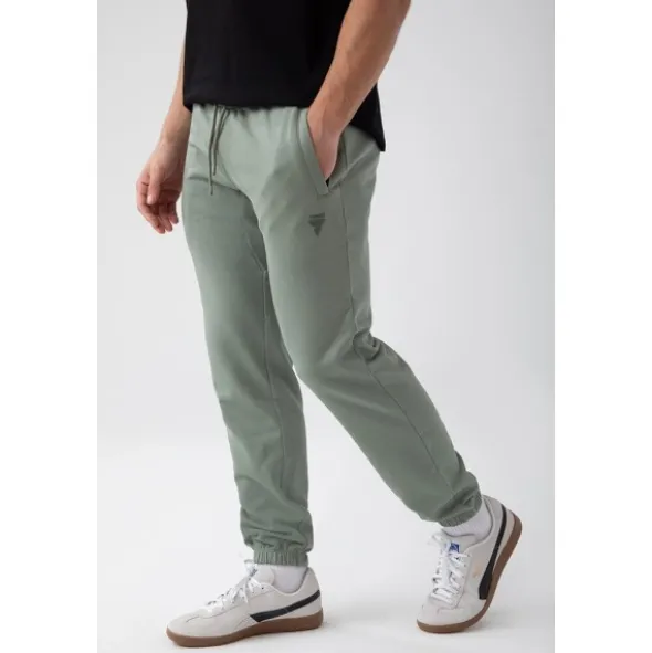 Zielone spodnie dresowe męskie TW BASIC PANTS 180 M GREEN